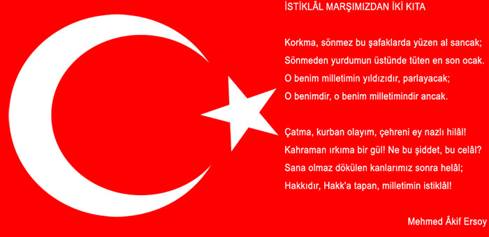 İstiklâl Marşı Şiiri 10 Kıtasının Tamamı | Türk Bayrakları