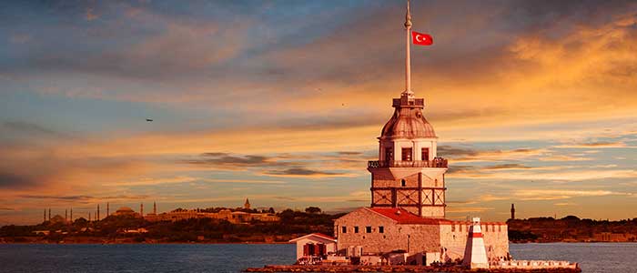 istanbul manzarali turk bayragi resimİ