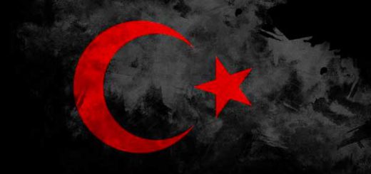 turk bayragi siyahtan kirmiziya gecis